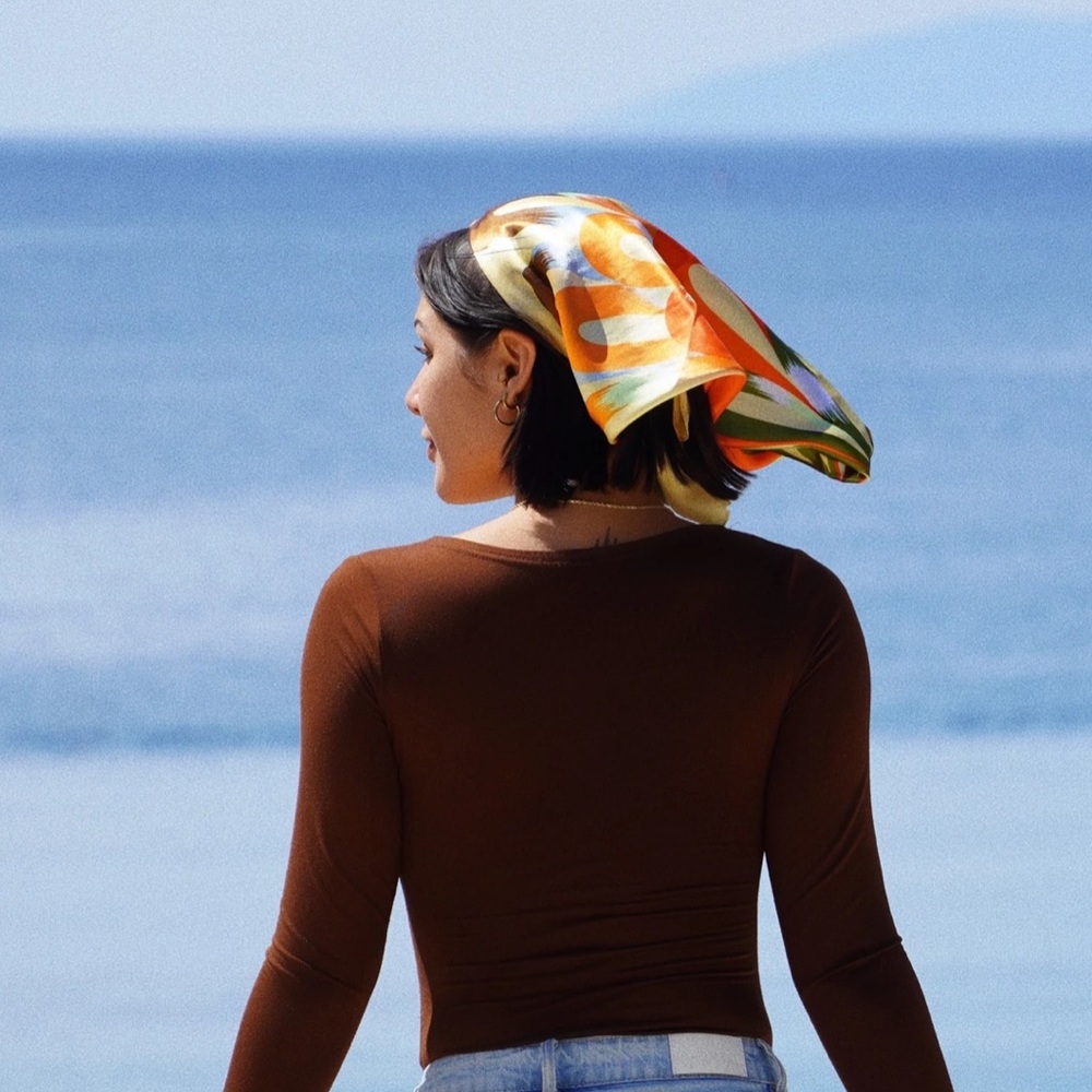 Nïka Feh Vegan Silk Scarf - Big Sur